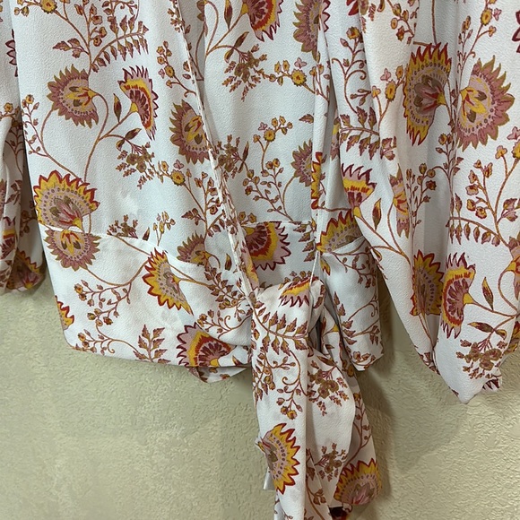 1. State womans Wonderlust wrap top color gold sun size M - Picture 6 of 7